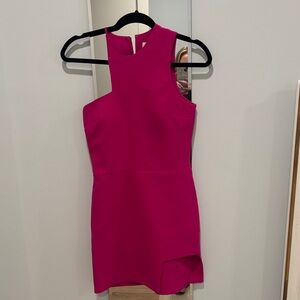 Amanda Uprichard Briggs Dress Dark Hot Pink